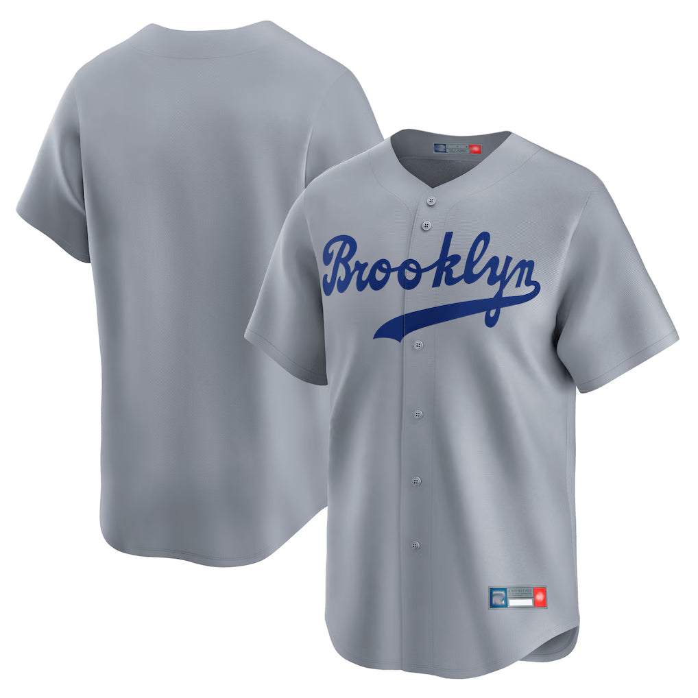STECN LA.Dodgers Blank Player Gray Game Limited Home Stitched Jerseys