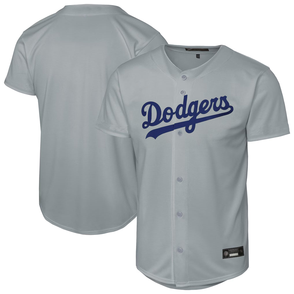 STECN LA.Dodgers Blank Player Gray Game Stitched Jerseys