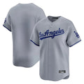 STECN LA.Dodgers Blank Player Gray Limited Game Stitched Jerseys