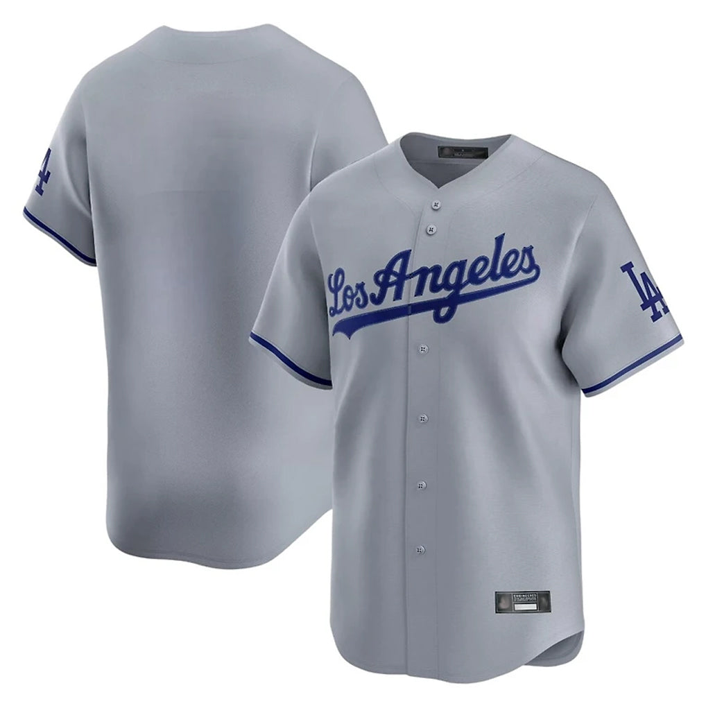 STECN LA.Dodgers Blank Player Gray Limited Game Stitched Jerseys