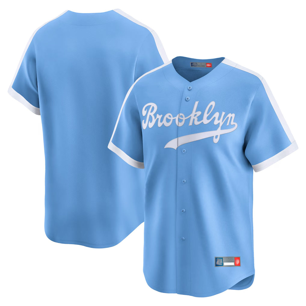 STECN LA.Dodgers Blank Player Light Blue Cooperstown Collection Limited Stitched Jerseys
