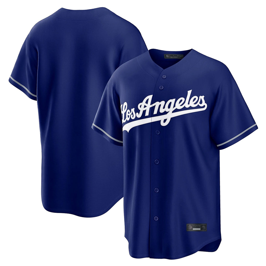 STECN LA.Dodgers Blank Player Royal Game Stitched Jerseys