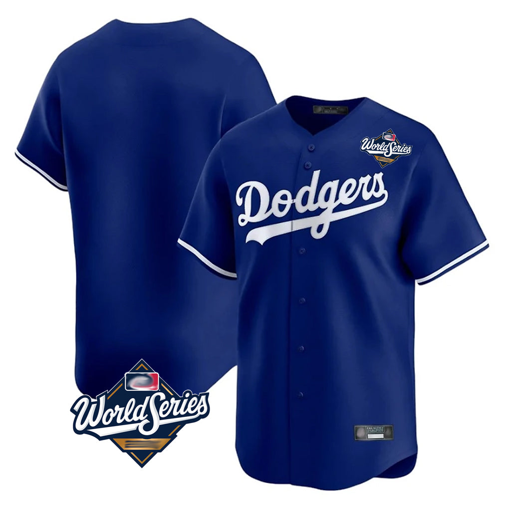 STECN LA.Dodgers Blank Player Royal Limited Home World Series Stitched Jerseys