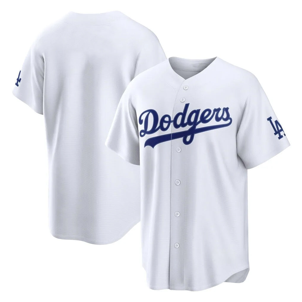 STECN LA.Dodgers Blank Player White Home Game Stitched Jerseys
