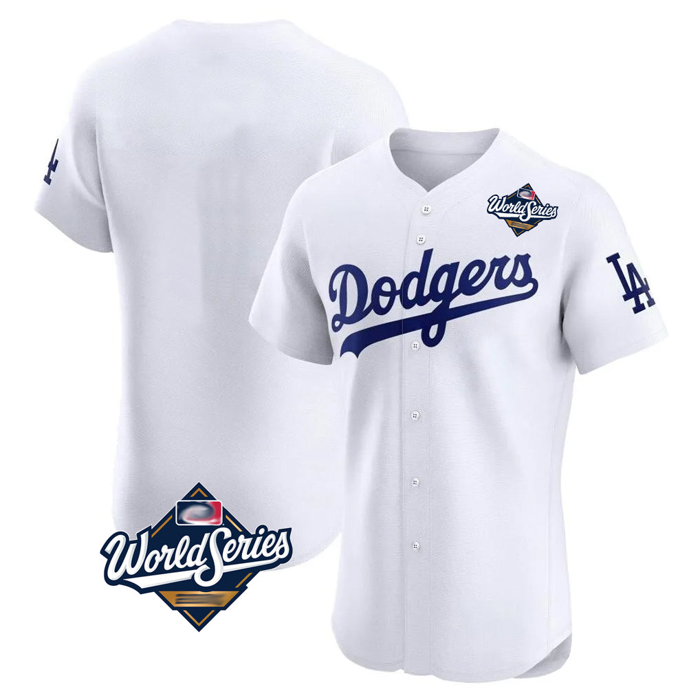 STECN LA.Dodgers Blank Player White Limited Elite Home World Series Stitched Jerseys