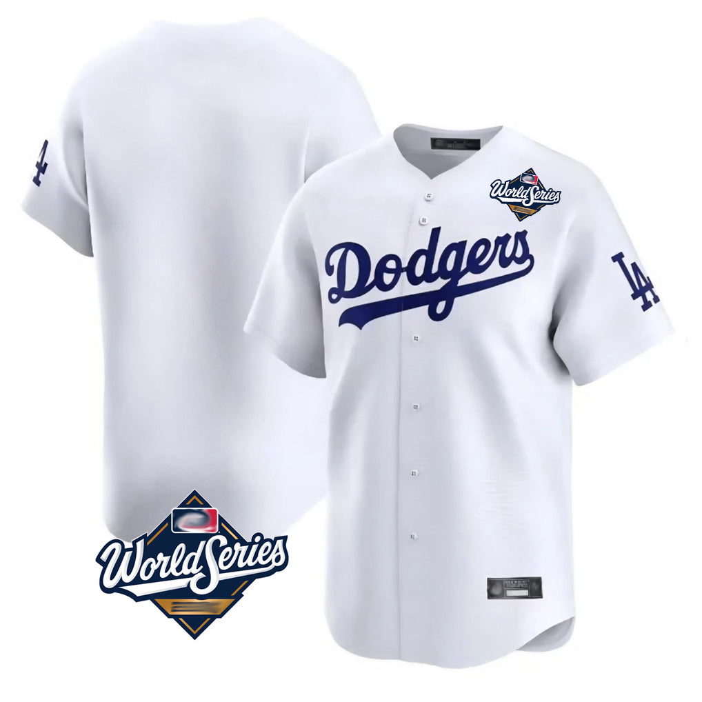 STECN LA.Dodgers Blank Player White Limited Home World Series Stitched Jerseys
