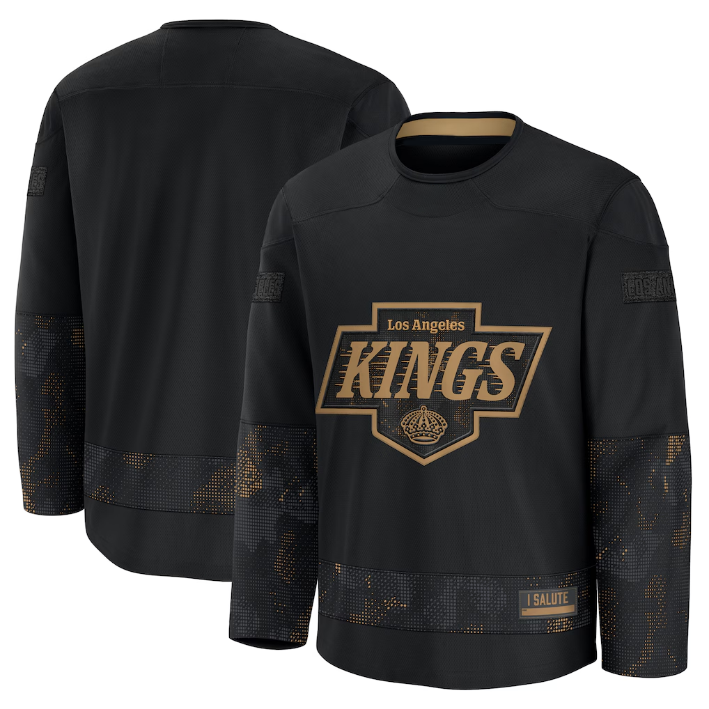 STECN LA.Kings Black 2024 Military Appreciation Practice Jerseys