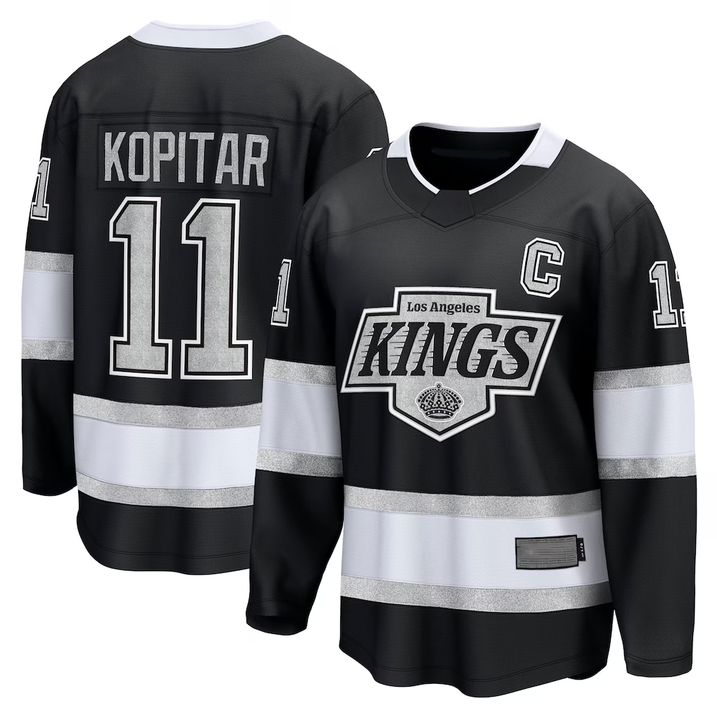 STECN LA.Kings #11 Anze Kopitar Black Home Premier Breakaway Player Jerseys