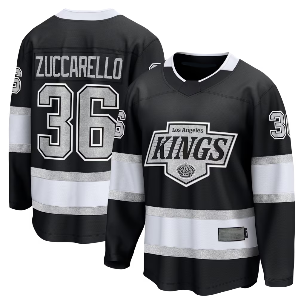 STECN LA.Kings #36 Mats Zuccarello Black Home Breakaway Jerseys