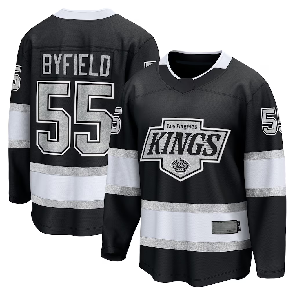 STECN LA.Kings #55 Quinton Byfield Black Home Breakaway Jerseys