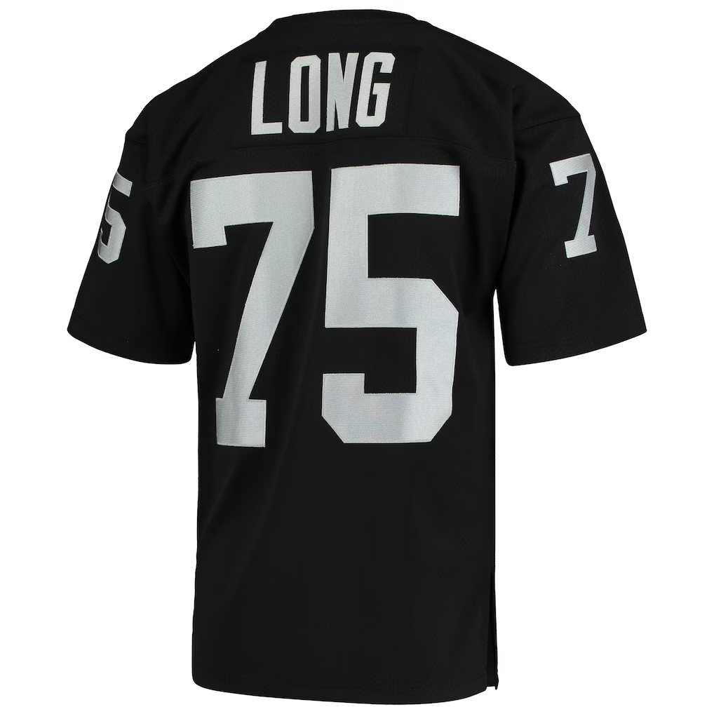 STECN LV.Raiders 1983 #75 Howie Long Mitchell & Ness Black Authentic Throwback Retired Player Stitched Puhic Jersey