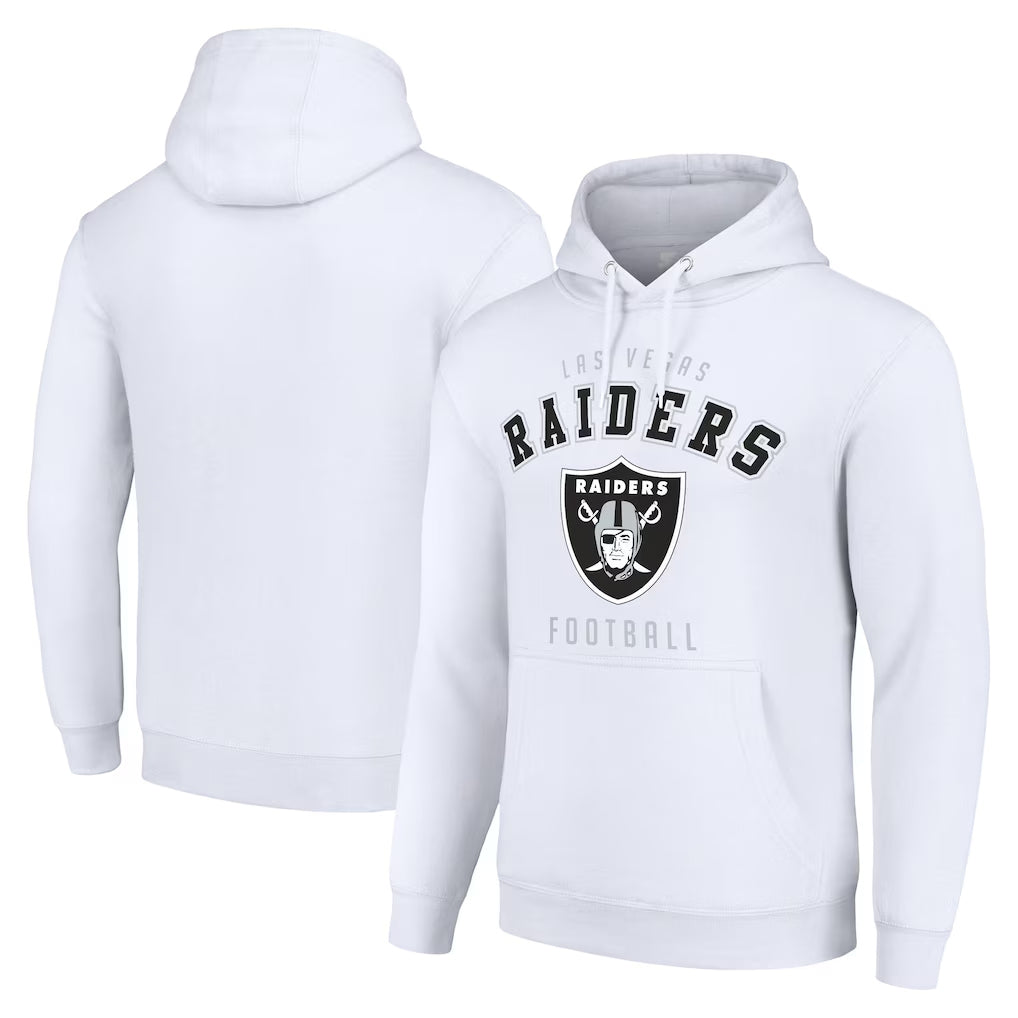 STECN LV.Raiders White LOGO Pullover Hoodies Home Game Blank Player Stitched Jerseys