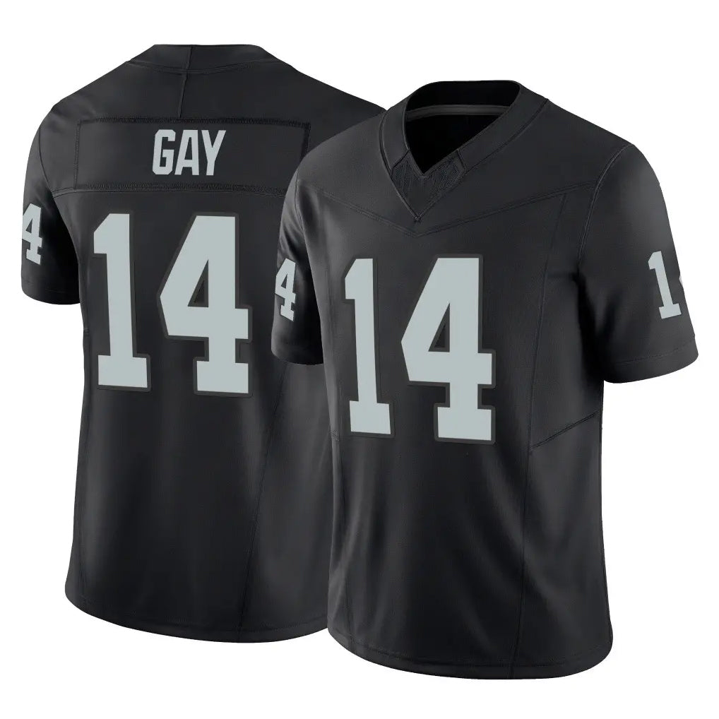 STECN LV.Raiders #14 Matt Gay Player Black Limited Vapor F.U.S.E. Home Game Stitched Jerseys