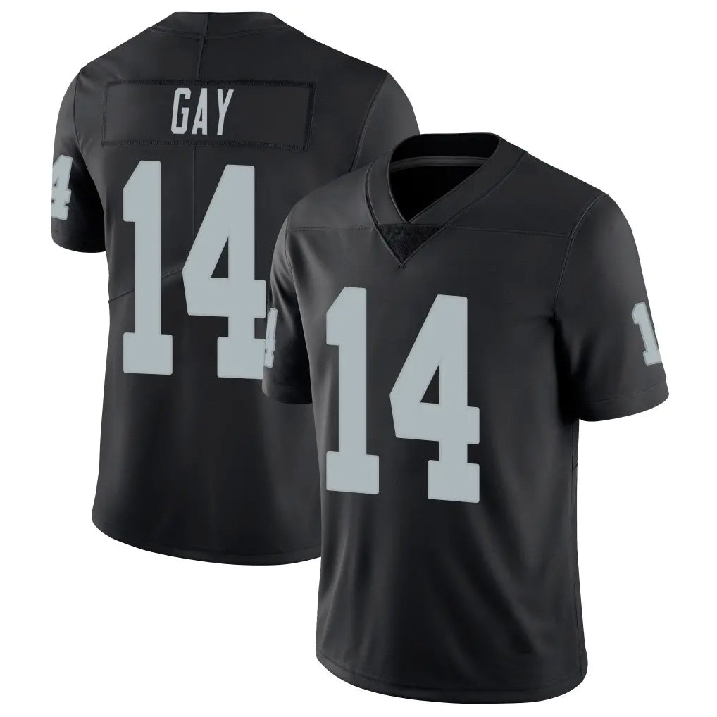 STECN LV.Raiders #14 Matt Gay Player Black Limited Vapor Untouchable Home Game Stitched Jerseys