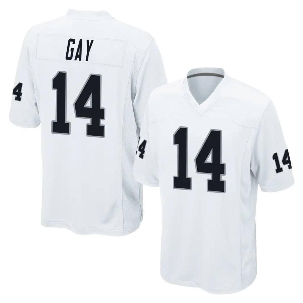 STECN LV.Raiders #14 Matt Gay Player White Home Game Stitched Jerseys