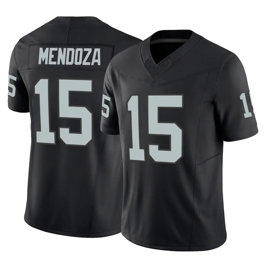 STECN LV.Raiders #15 Fernando Mendoza Player Black Limited Vapor F.U.S.E. Home Game Stitched Jerseys
