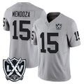 STECN LV.Raiders #15 Fernando Mendoza Player Gray 2026 Vapor Limited Home Game Stitched Jerseys