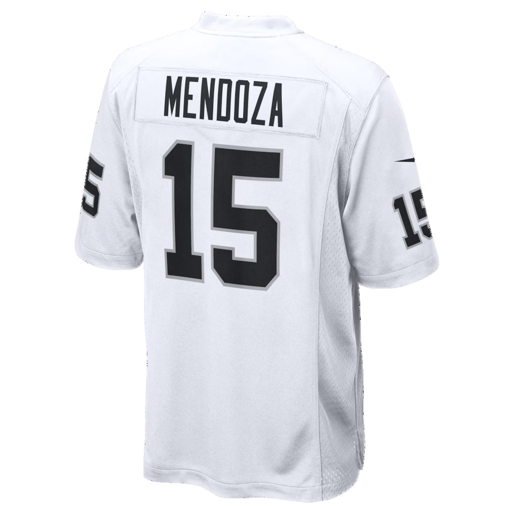 STECN LV.Raiders #15 Fernando Mendoza White Game Player Stitched Jerseys