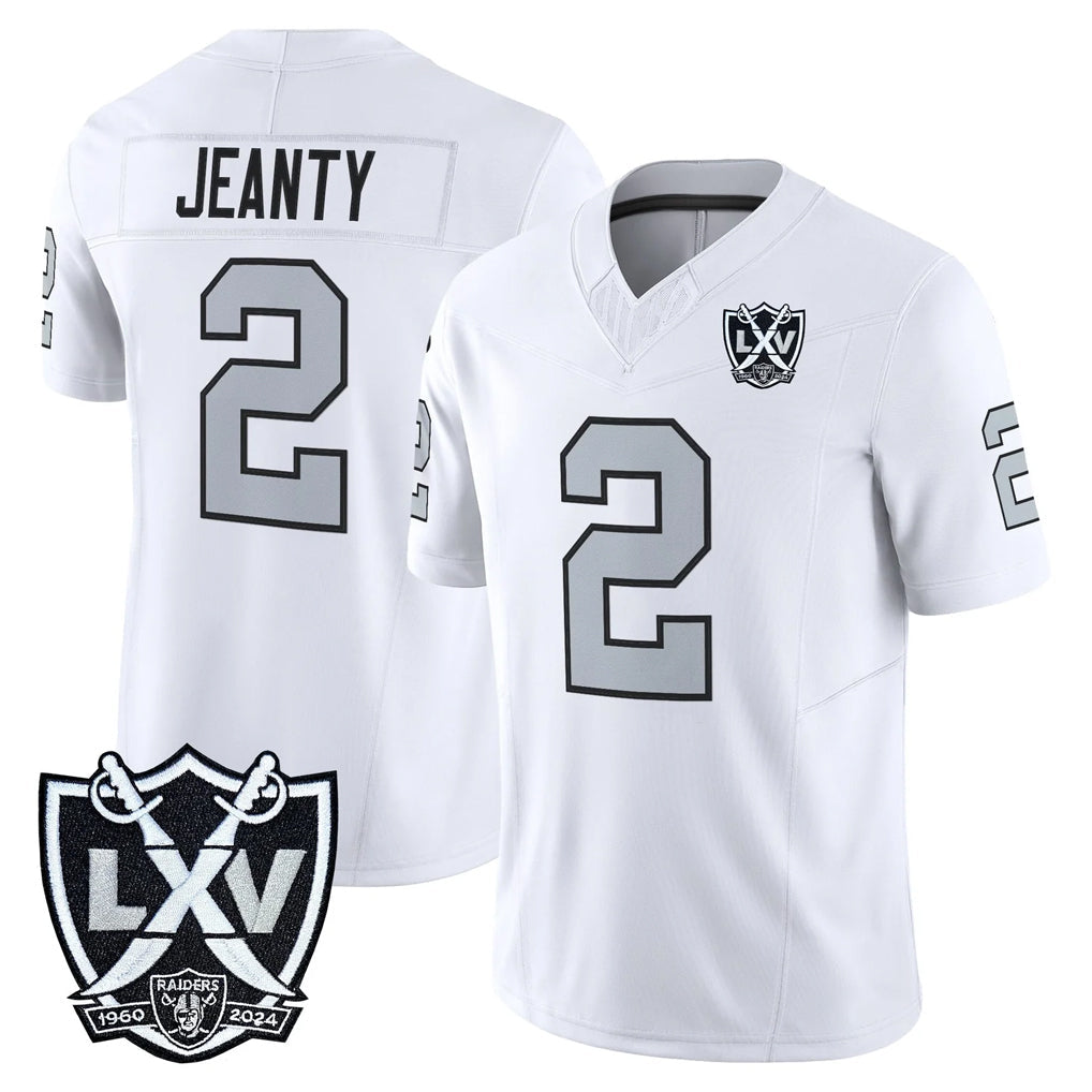 STECN LV.Raiders #2 Ashton Jeanty Player White 2026 Vapor Limited Home Game Stitched Jerseys