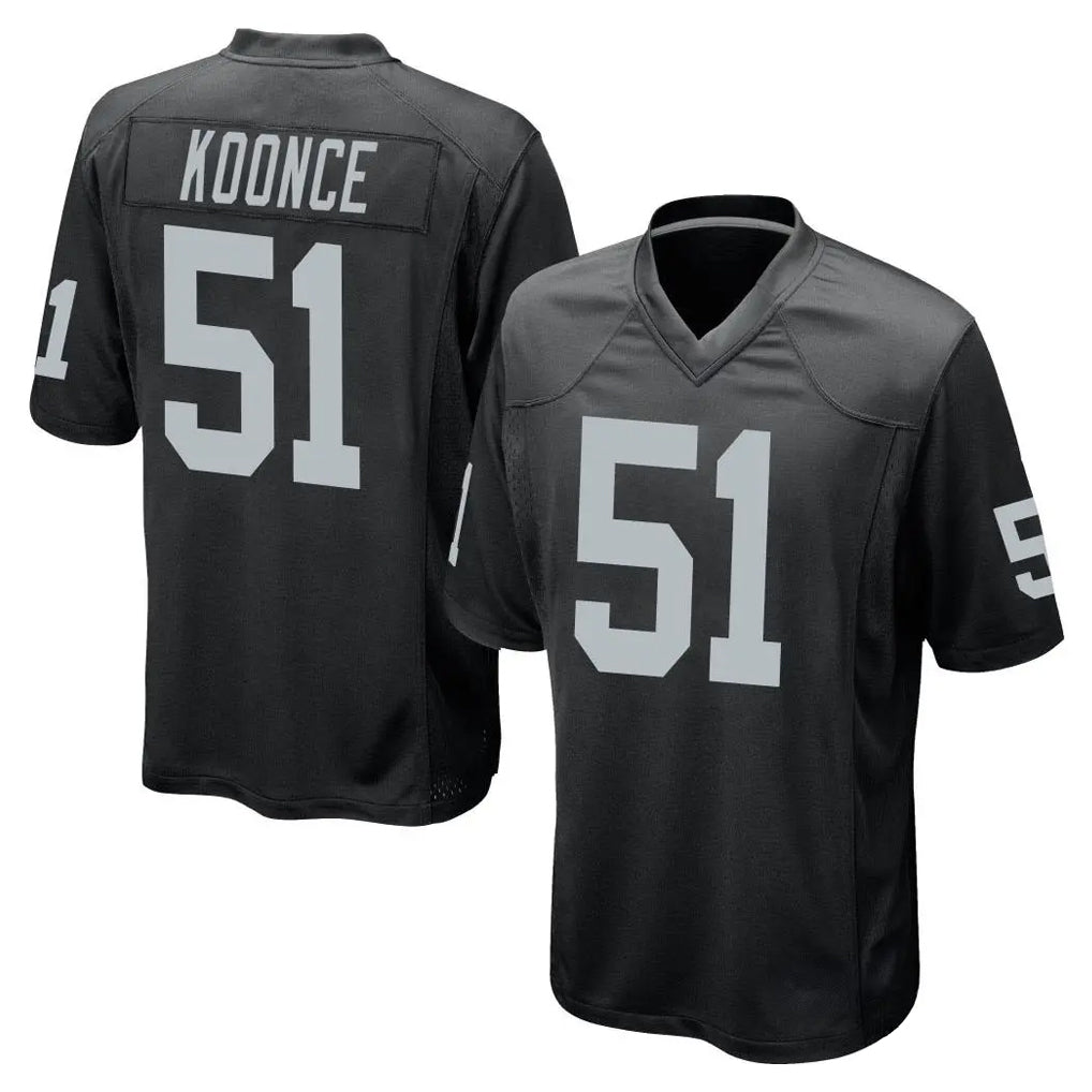 STECN LV.Raiders #51 Malcolm Koonce Player Black Home Game Stitched Jerseys