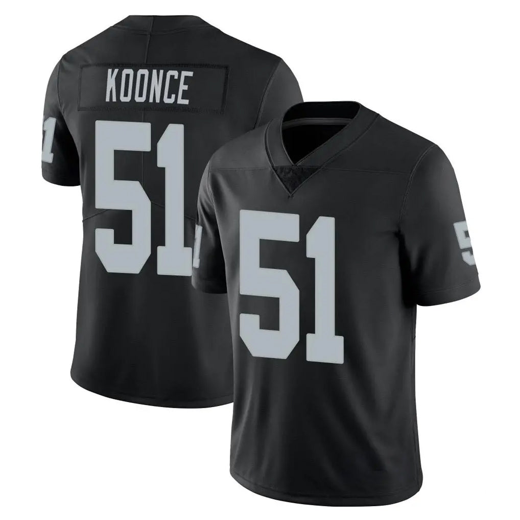 STECN LV.Raiders #51 Malcolm Koonce Player Black Limited Vapor Untouchable Home Game Stitched Jerseys