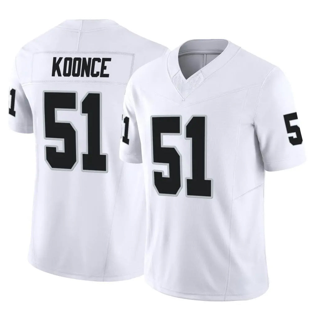 STECN LV.Raiders #51 Malcolm Koonce Player White Limited Vapor F.U.S.E. Home Game Stitched Jerseys