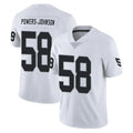 STECN LV.Raiders #58 Jackson Powers-Johnson Player White Limited Vapor Untouchable Home Game Stitched Jerseys