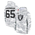STECN LV.Raiders #65 Tyler Linderbaum Player Arctic Camo Salute to Service Hoodies Limited Game Stitched Jerseys