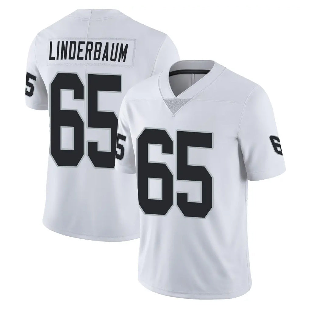 STECN LV.Raiders #65 Tyler Linderbaum Player White Limited Vapor Untouchable Home Game Stitched Jerseys