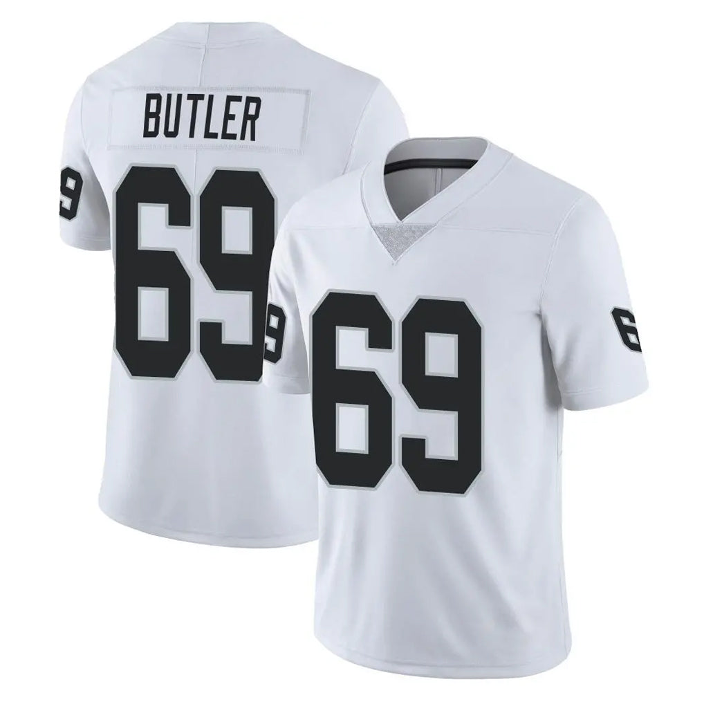 STECN LV.Raiders #69 Adam Butler Player White Limited Vapor Untouchable Home Game Stitched Jerseys