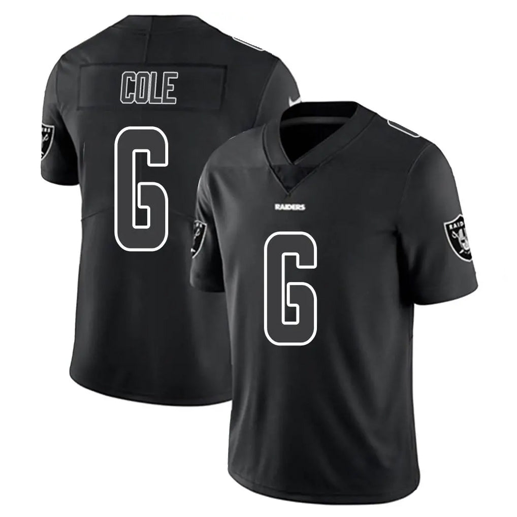 STECN LV.Raiders #6 A.J. Cole Player Black Limited Black Impact Home Game Stitched Jerseys