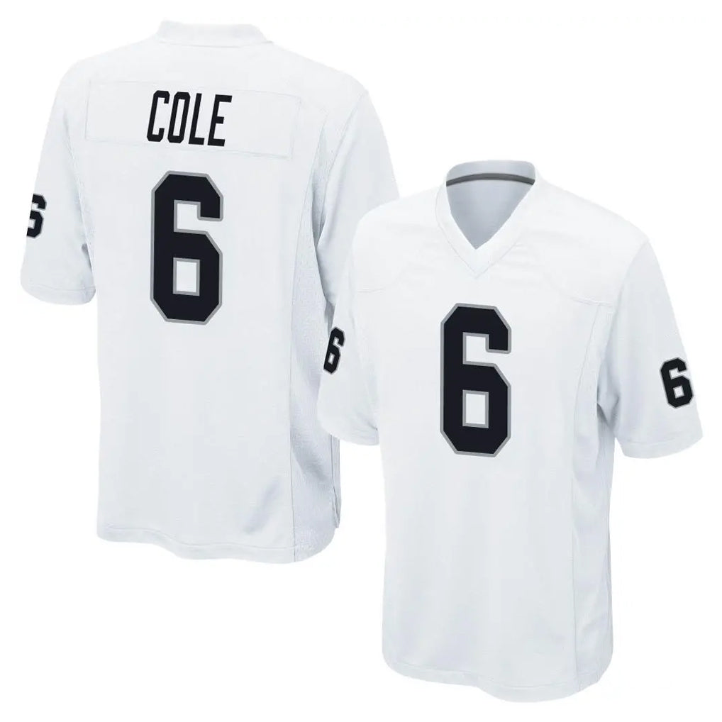 STECN LV.Raiders #6 A.J. Cole Player White Home Game Stitched Jerseys