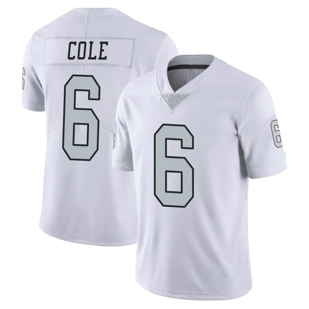 STECN LV.Raiders #6 A.J. Cole Player White Limited Color Rush Home Game Stitched Jerseys