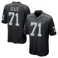 STECN LV.Raiders #71 DJ Glaze Player Black Home Game Stitched Jerseys