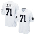 STECN LV.Raiders #71 DJ Glaze Player White Home Game Stitched Jerseys