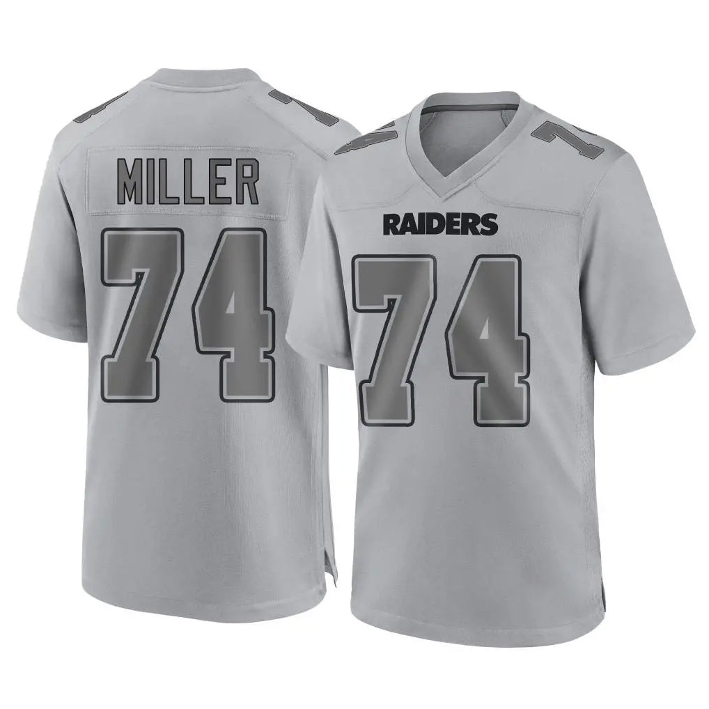 STECN LV.Raiders #74 Kolton Miller Player Gray Atmosphere Fashion Limited Game Stitched Jerseys