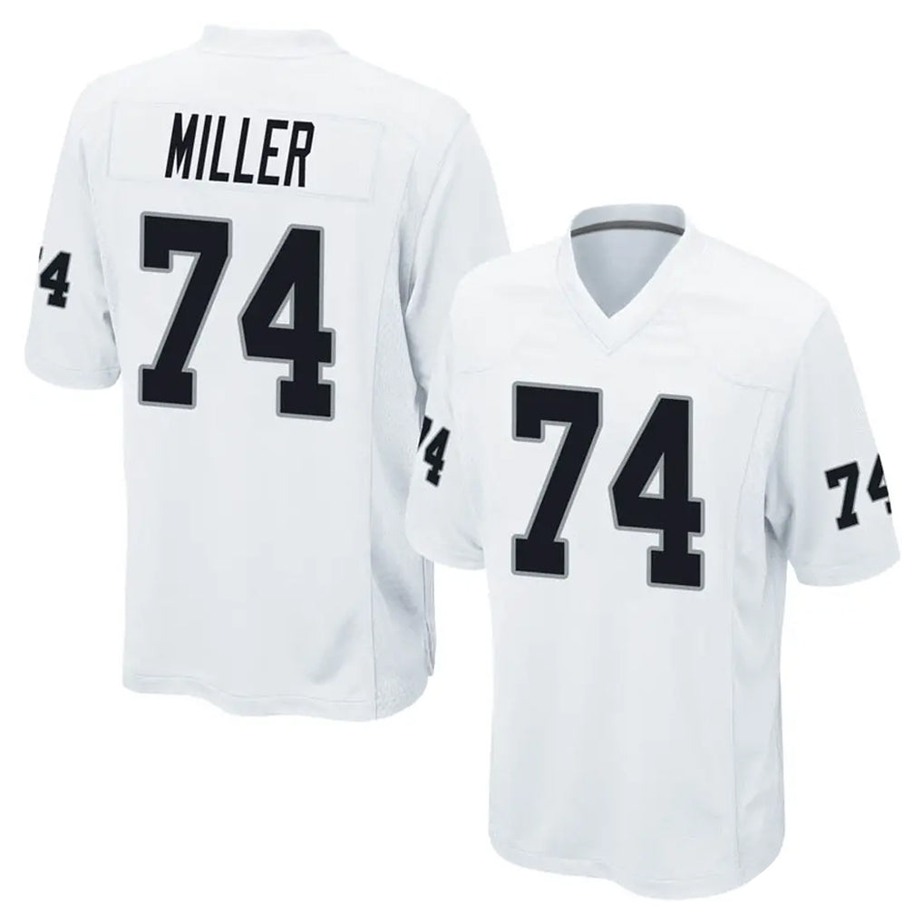 STECN LV.Raiders #74 Kolton Miller Player White Home Game Stitched Jerseys
