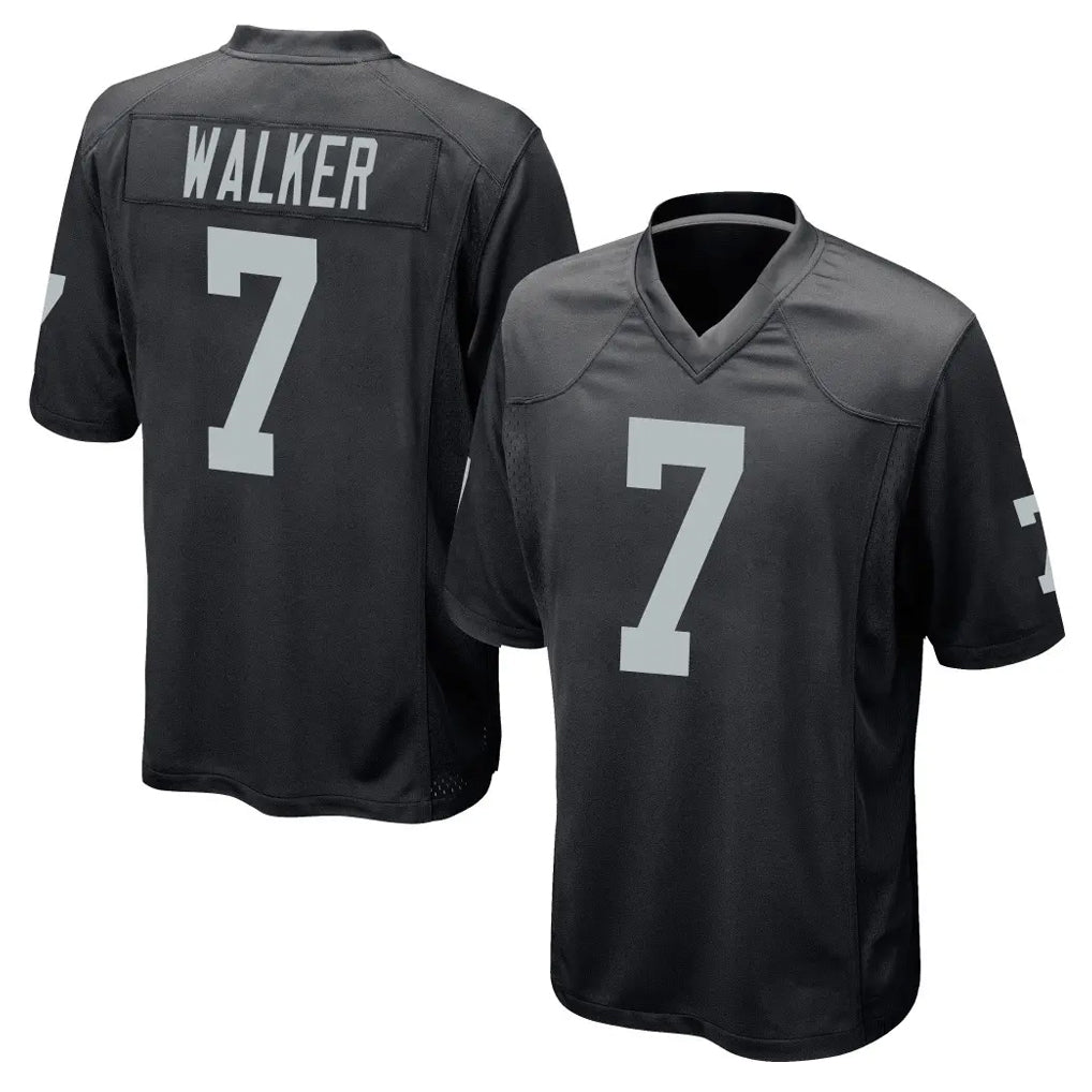 STECN LV.Raiders #7 Quay Walker Player Black Home Game Stitched Jerseys