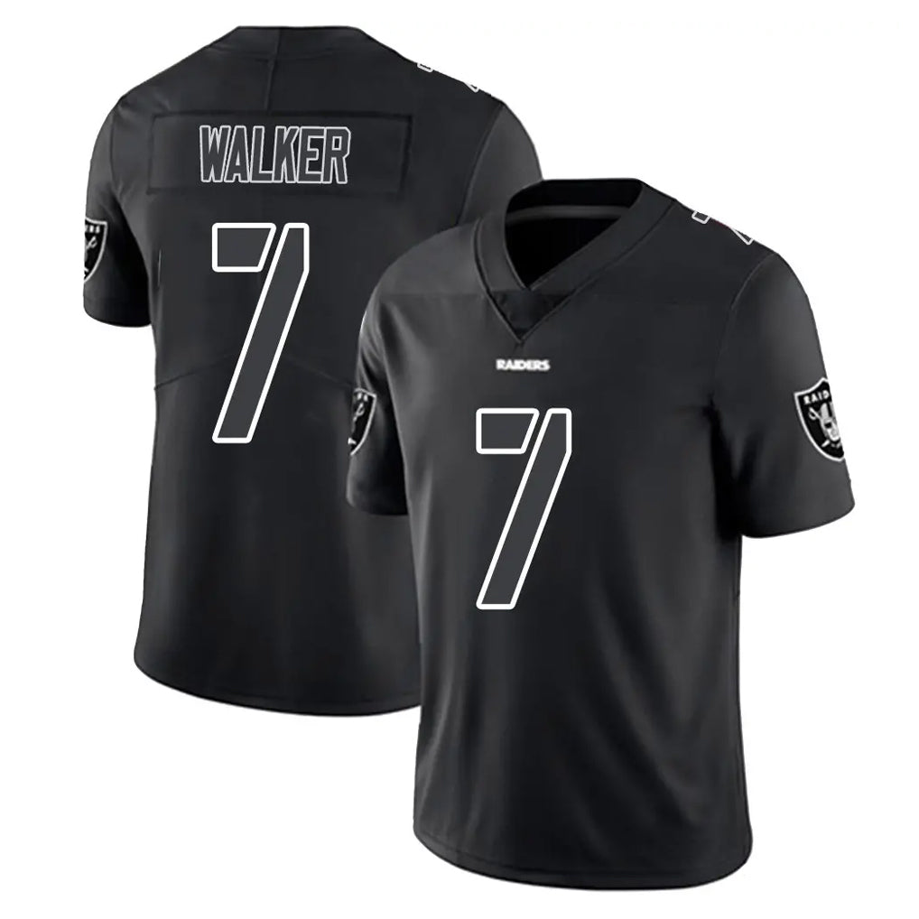 STECN LV.Raiders #7 Quay Walker Player Black Limited Black Impact Home Game Stitched Jerseys
