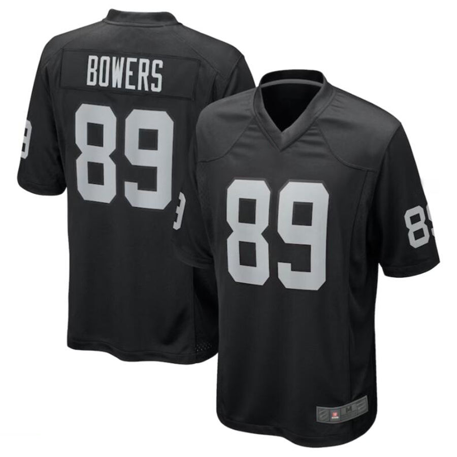 STECN LV.Raiders #89 Brock Bowers Black 2024 Draft First Round Pick Player Game Jersey Stitched Jersey