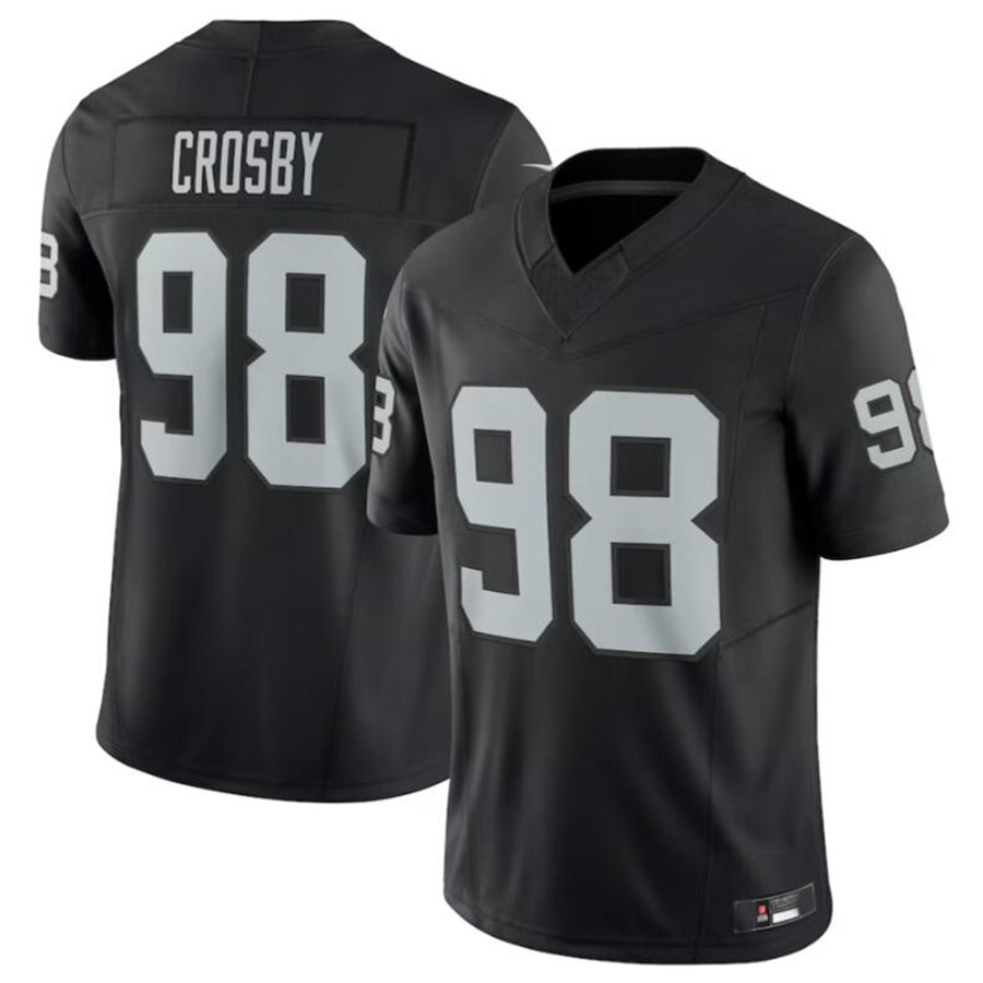 STECN LV.Raiders #98 Maxx Crosby Black Vapor F.U.S.E. Limited Jersey American Stitched Jersey