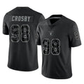 STECN LV.Raiders #98 Maxx Crosby Player Black Reflective Limited Game Stitched Jerseys