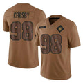 STECN LV.Raiders #98 Maxx Crosby Player Brown Salute To Service Limited Stitched Jerseys