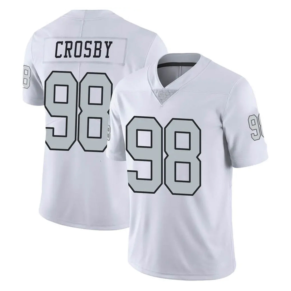 STECN LV.Raiders #98 Maxx Crosby Player White Limited Color Rush Home Game Stitched Jerseys