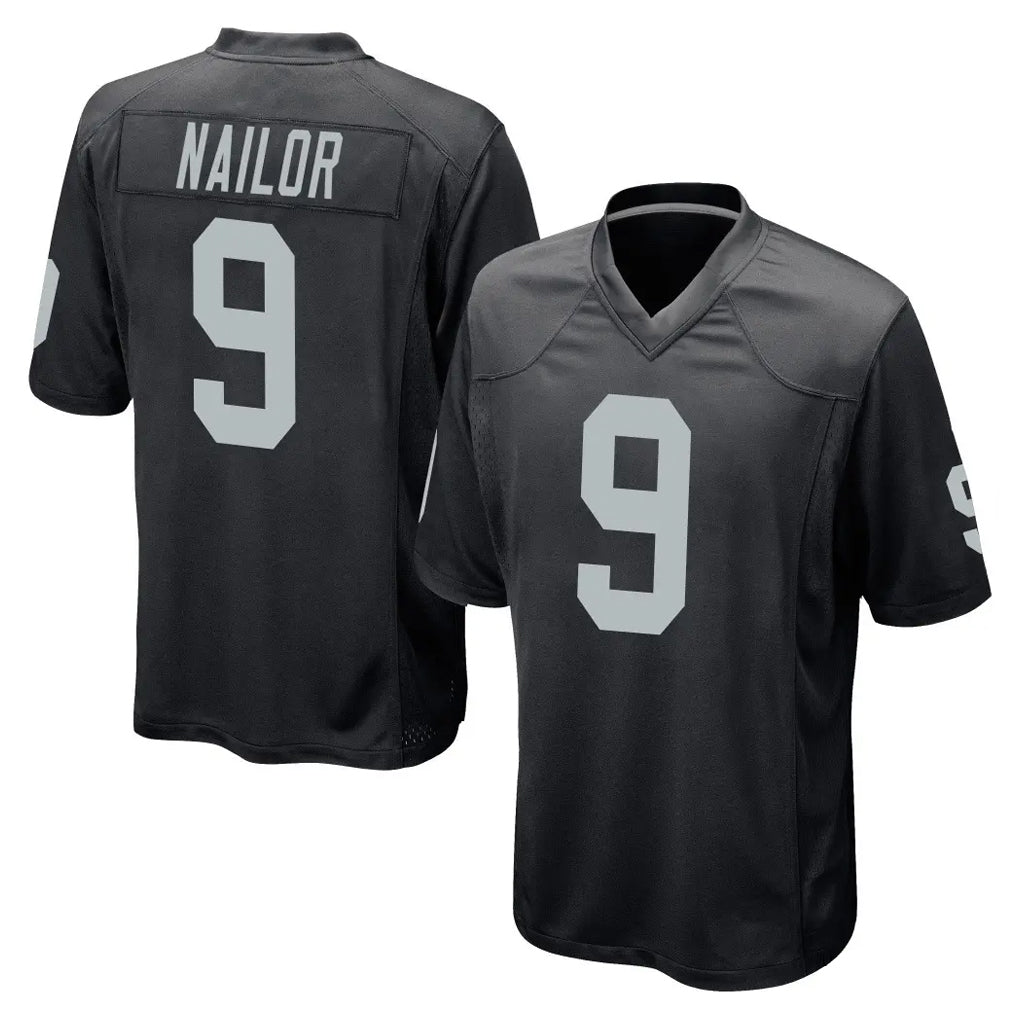 STECN LV.Raiders #9 Jalen Nailor Player Black Home Game Stitched Jerseys