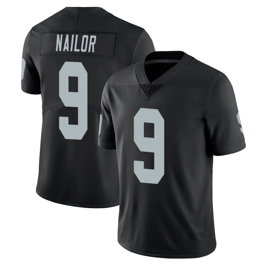 STECN LV.Raiders #9 Jalen Nailor Player Black Limited Vapor Untouchable Home Game Stitched Jerseys