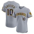 STECN M.Brewers #10 Sal Frelick Player Gray Home Limited Elite Stitched Jerseys