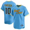 STECN M.Brewers #10 Sal Frelick Player Light Blue City Connect Home Limited Stitched Jerseys