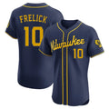 STECN M.Brewers #10 Sal Frelick Player Navy Home Limited Elite Stitched Jerseys