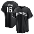STECN M.Brewers #16 Blake Perkins Player Black Game Home Stitched Jerseys